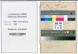 Entnazifizierung Elisabeth Boehmer , geb. 04.06.1903 ()