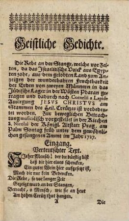 Deutsche Jesuiten-Poesie Oder eine Sammlung Catholischer Gedichte : Welche zur Verbesserung Allen Reimenschmiden wohlmeinend vorleget