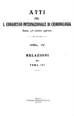 Relazioni sul tema III
