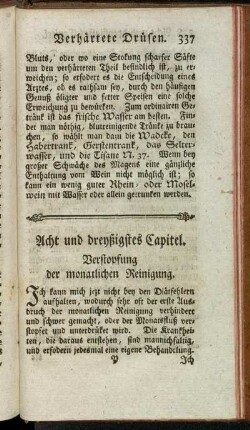 Acht und dreyßigstes Capitel. Verstopfung der monatlichen Reinigung.