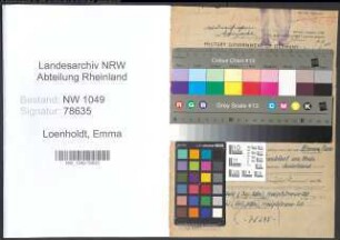 Entnazifizierung Emma Loenholdt , geb. 22.04.1899 (Lehrerin)