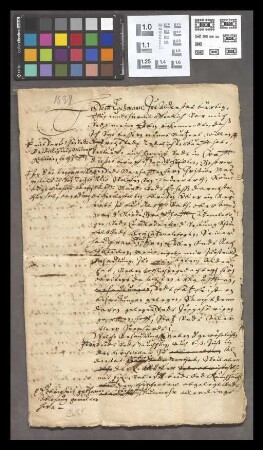 Altenstadt: Konzept Kaufbriefs, nach welchem Brit Lochmann zu Altenstadt sein Wohnhaus daselbst mit Garten und allem Zubehör an Wolf v. Todtenwart...