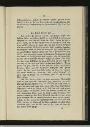Auf ferner, fremder Aue...