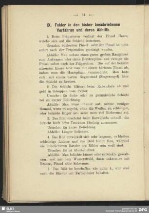 IX. Fehler in den bisher beschriebenen Verfahren und deren Abhilfe