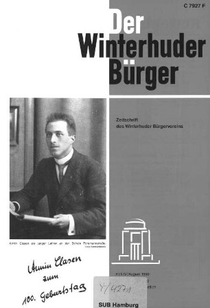Heft IV / August 1990 : Zeitschrift des Winterhuder Bürgervereins