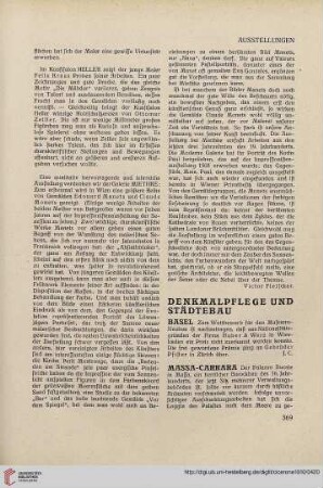 Denkmalpflege und Städtebau
