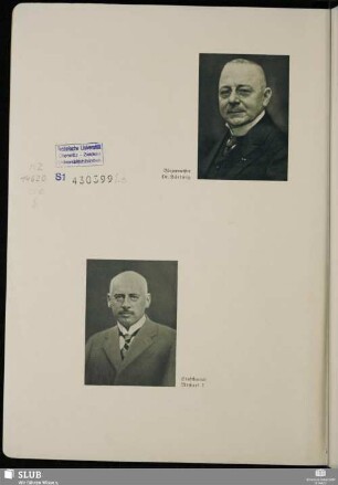 Bürgermeister Dr. Härtwig - Stadtbaurat Michael (verst.)