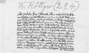 Brief an Karl Röttger