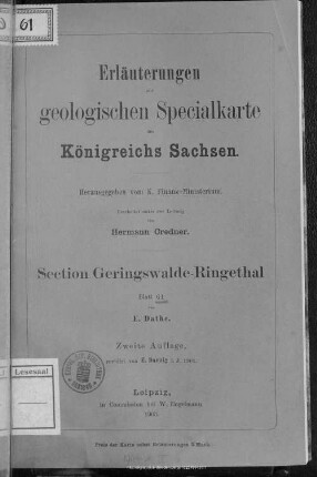61: Section Geringswalde-Ringethal : Blatt 61