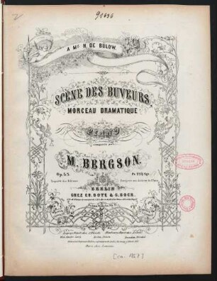 Scène des buveurs : morceau dramatique ; pour le piano ; op. 43