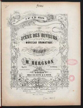 Scène des buveurs : morceau dramatique ; pour le piano ; op. 43