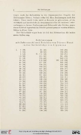 Zeichnungen mit Jahreszahl und Zeichen von Dürers Hand in der Reihenfolge von Lippmann