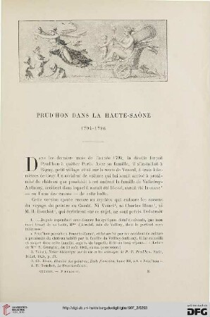 3. Pér. 38.1907: Prud'hon dans la Haute-Saône : 1794-1796