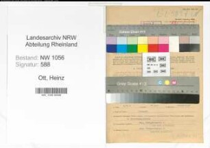 Entnazifizierung Heinz Ott , geb. 22.05.1920 (Lehrer)