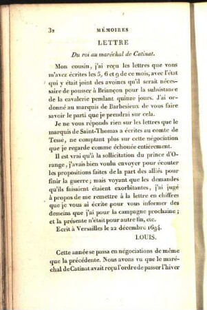 [Brief undText]. Lettre Du roi au maréchal de Catinat.