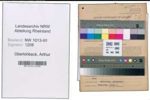 Entnazifizierung Arthur Oberlohbeck , geb. 06.05.1893 (Fellzurichter)