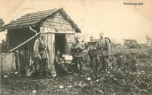 Erster Weltkrieg - Postkarten "Aus großer Zeit 1914/15". "Feldtelegraph"