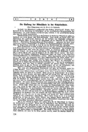 Die Stellung der Mittelschule in der Einheitsschule
