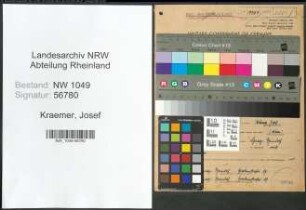 Entnazifizierung Josef Kraemer , geb. 03.05.1894 (Schaffner)