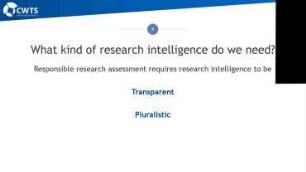 Open research information for responsible research assessment