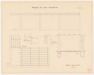 Hausgarten: Ansicht, Schnitt, Details