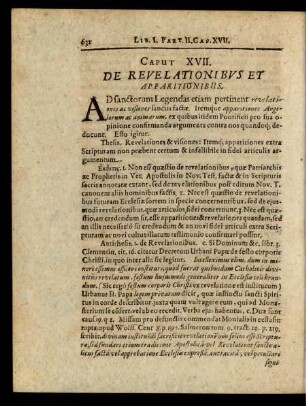 Caput XVII. De Revelationibus Et Apparitionibus.