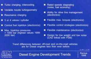 Diesel Engine Development Trends