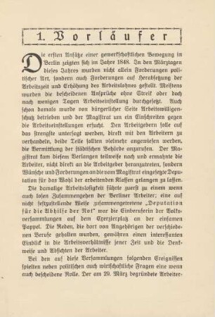 1. Vorläufer