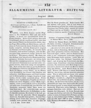 Freiligrath, F.: Gedichte. 2. Aufl. Stuttgart, Tübingen: Cotta 1839 (Beschluss von Nr. 151.)