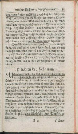 II. Pflichten der Hebammen.