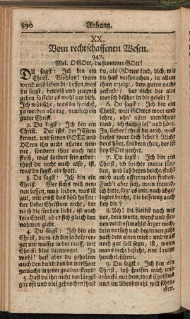 XX. Vom rechtschaffenen Wesen