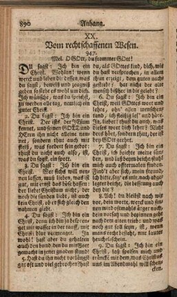 XX. Vom rechtschaffenen Wesen