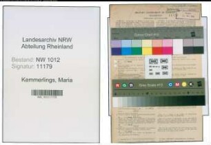 Entnazifizierung Maria Kemmerlings , geb. 31.05.1904 (Lehrerin)