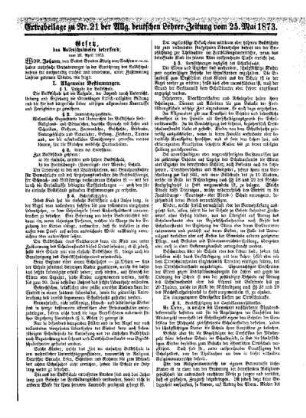 Extrabeilage zu Nr. 21 der Allg. deutschen Lehrer-Zeitung vom 25. Mai 1873