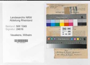 Entnazifizierung Wilhelm Veuskens , geb. 16.08.1910 (Betriebswart)