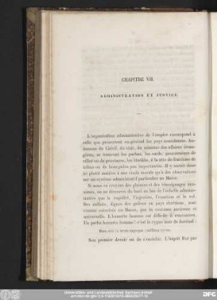 Chapitre VII. Administration Et Justice.