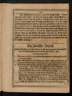 Die Zwölffte Ursach.