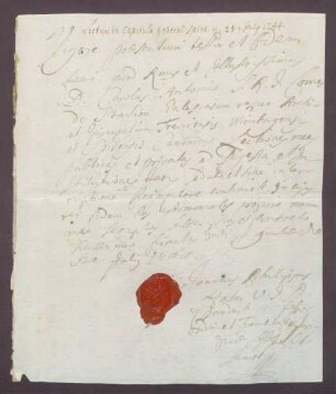 Mainzer Studienzeugnisse des Grafen Johann Karl Casimir von Stadion-Thannhausen.