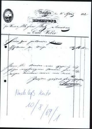 Firmenbriefkopf Weber, Carl, Seifensiederei