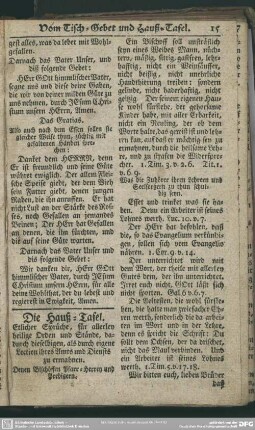 Die Hauß-Tafel