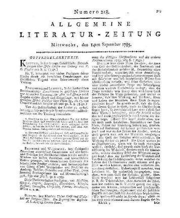 Sammlung einiger geistlichen Gedichte und Lieder für diejenigen welche ihren Heiland Jesum Christum über alles schätzen und das rechtschaffene Wesen lieb haben das in ihm ist.  Creutz [1785]