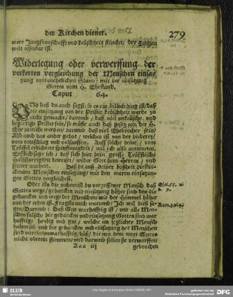 Widerlegung oder verwerffung der verkerten vergleichung der Menschen einsatzung vom unehelichen Stand: mit der einsatzung Gottes vom H. Ehestand. Caput 64.