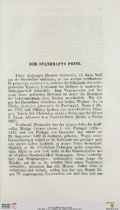 Der standhafte Prinz