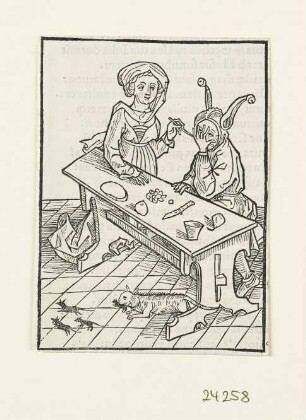 Vom Ehebruch, aus: Sebastian Brant, "Stultifera Navis", Basel 1498, S. XLIIII recto