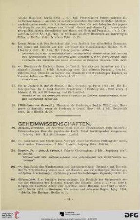 Geheimwissenschaften (Nr. 99-119)
