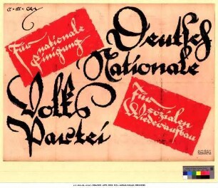 Originaltitel: Deutschnationale Volkspartei Für nationale Einigung; Für sozialen Wiederaufbau