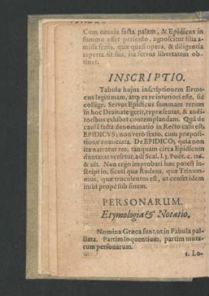 Inscriptio.