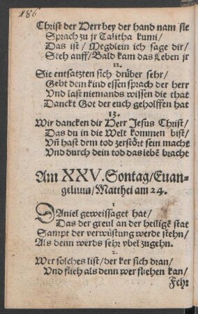 Am XXV. Sontag ...