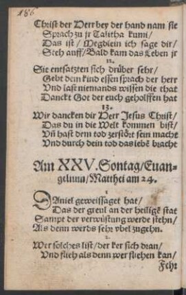 Am XXV. Sontag ...