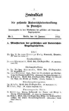 Ministerium der geistlichen, Unterrichts- und Medizinal-Angelegenheiten